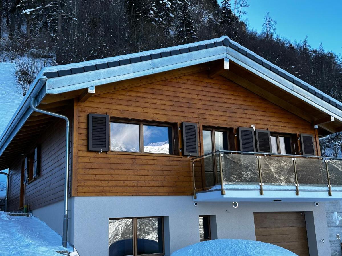 Chambres D'Hotes Les Louettes A Sapinhaut Canton Du Valais Saxon エクステリア 写真